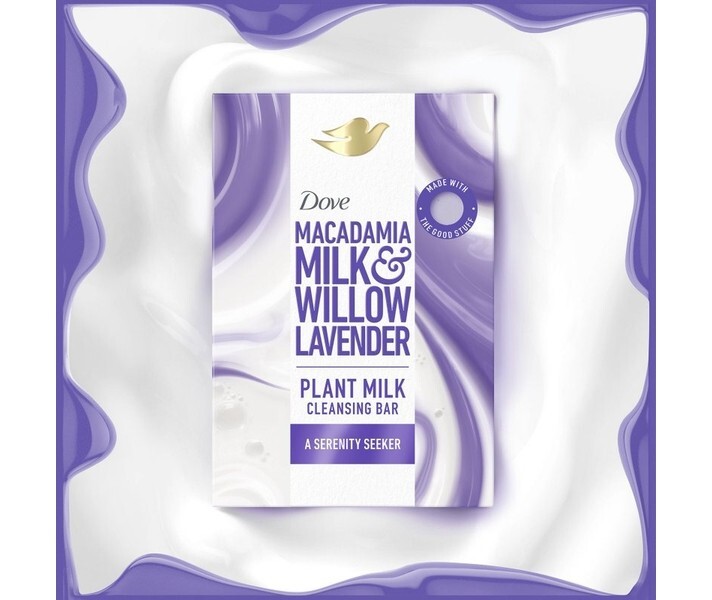 Dove Plant Milk Cleansing Bar Soap for Moisturized Skin, Variety Pack, 6-Pack
