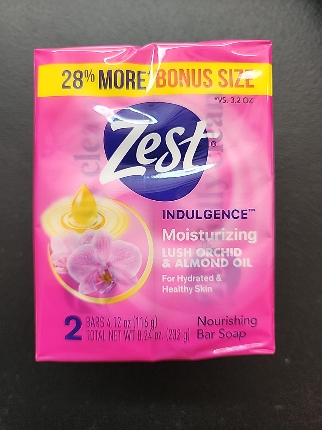 Pack of 2 Zest Indulgence Deodorant Bar Soap 4.12 oz Bars Lush Orchid & Almond
