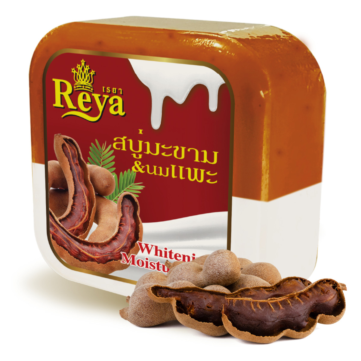 4 x Tamarind Mixed Goat Milk Body Soap Bar Scrubs Gentle Skin Moisturizing REYA