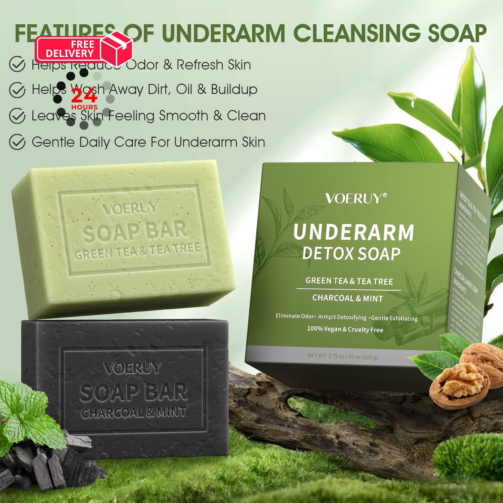 Underarm Detox Soap, 2 Pcs Armpit Soap with 4.94 Ounce (Pack of 2)