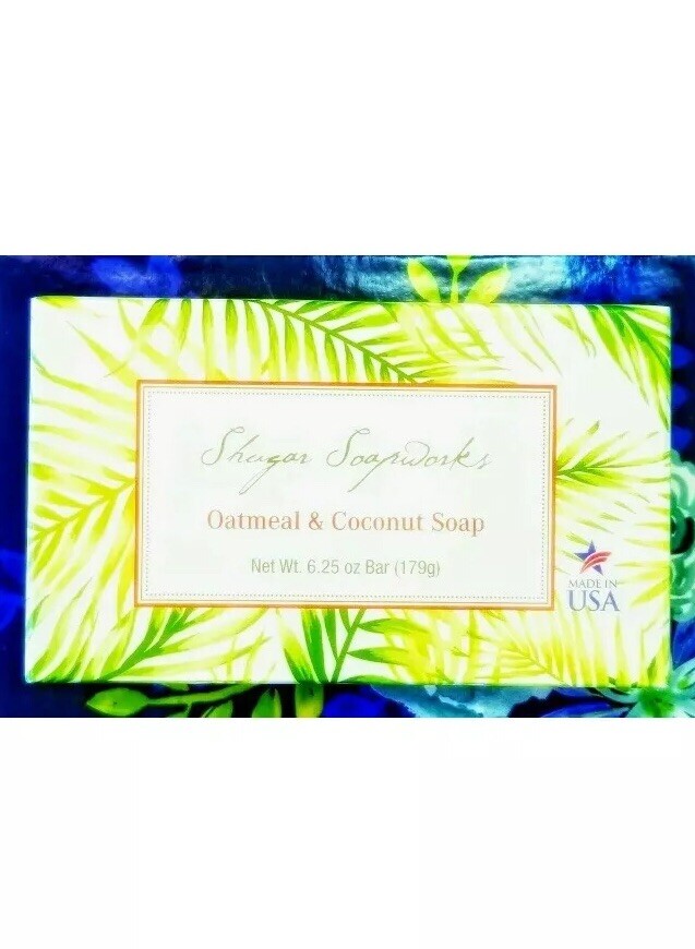 LOT Of 2 Shugar Soapworks Oatmeal & Coconut Soap. Vegan, Made In The USA!