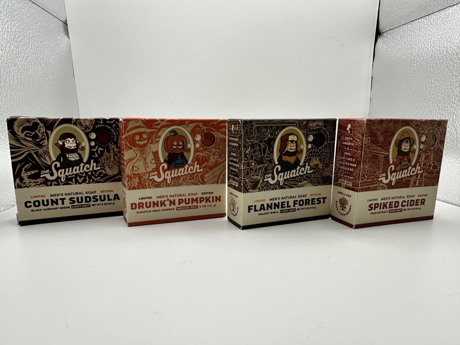 Lot of 4 Bars of Dr. Squatch Soap ** Limited Edition Variety**