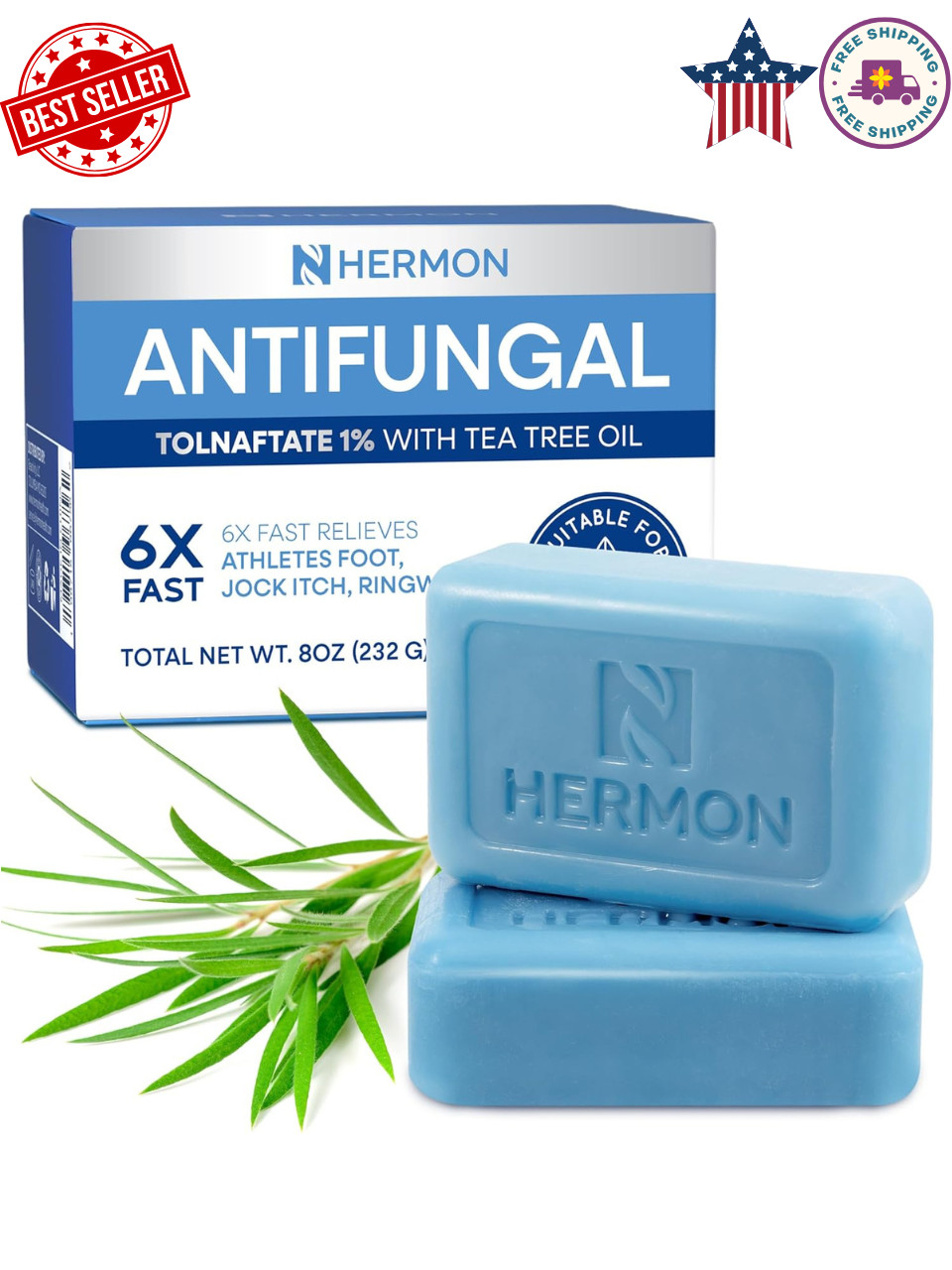 Antifungal Soap with Tea Tree Oil: Antifungal Bar Soothing Care & Relief of Itch