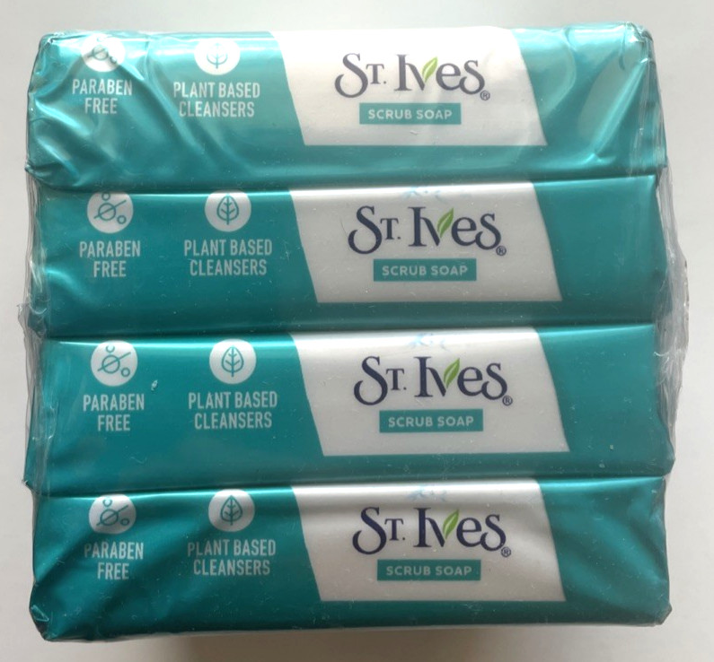 8 St. Ives Coconut Water Aloe Walnut Scrub Soap 3.52 oz. each (8-pk x 1)