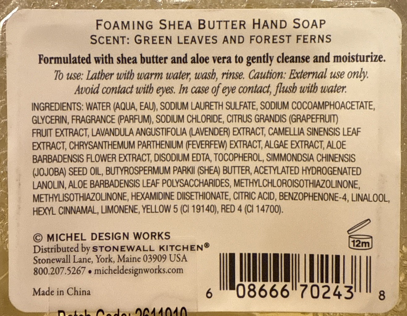 Michel Design Works SHEA BUTTER FOAMING HAND SOAP Into The Woods 17.8 Oz