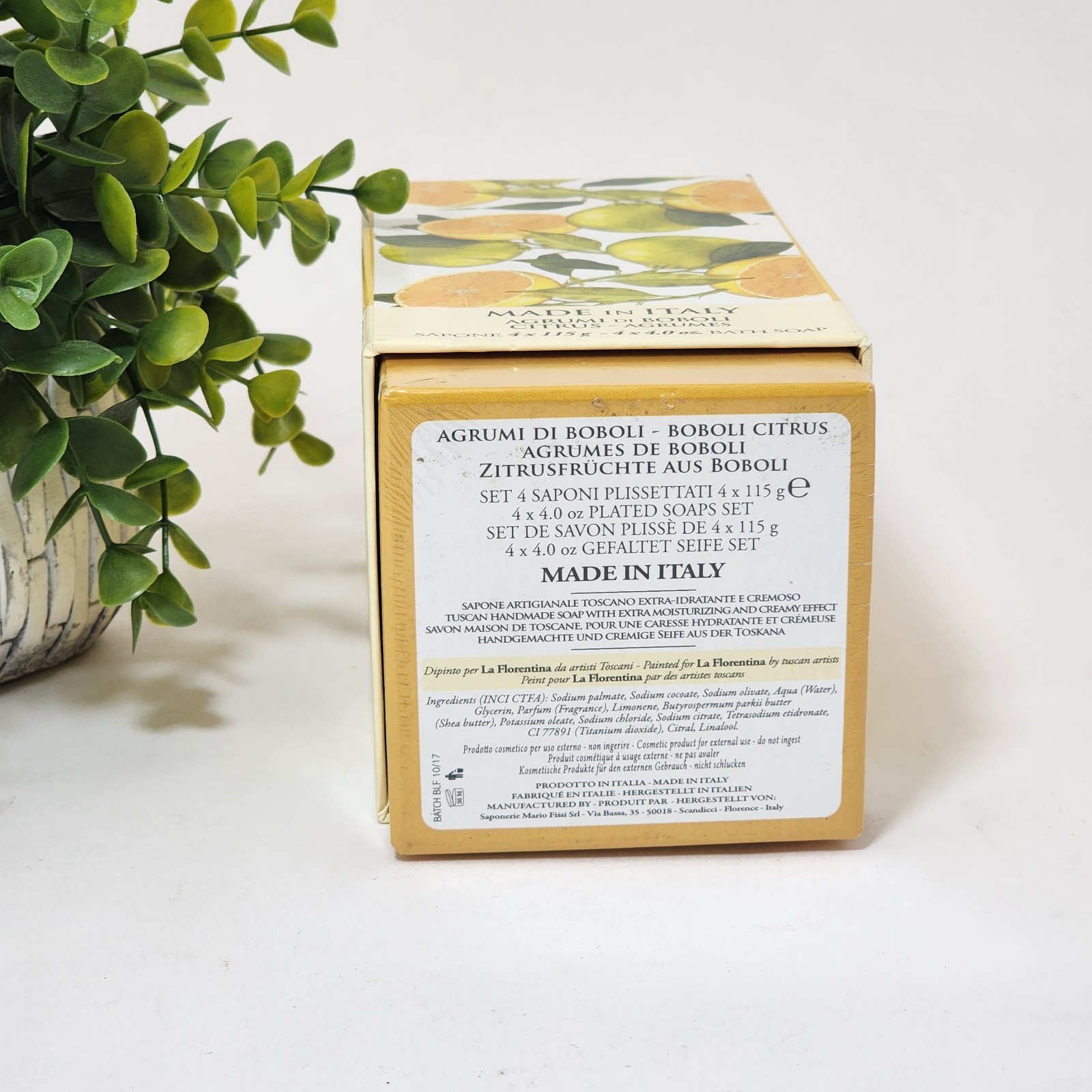 La Florentina Citrus Bar Soap Gift Set Agrumi di Boboli Saponerie Mario Fissi
