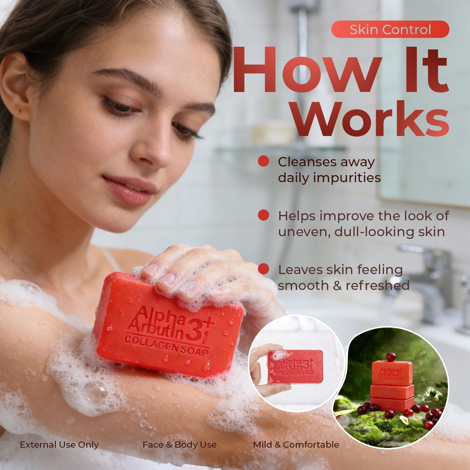 Alpha Arbutin Soap with Kojic Acid & Almond Oil – Cleansing Beauty Bar