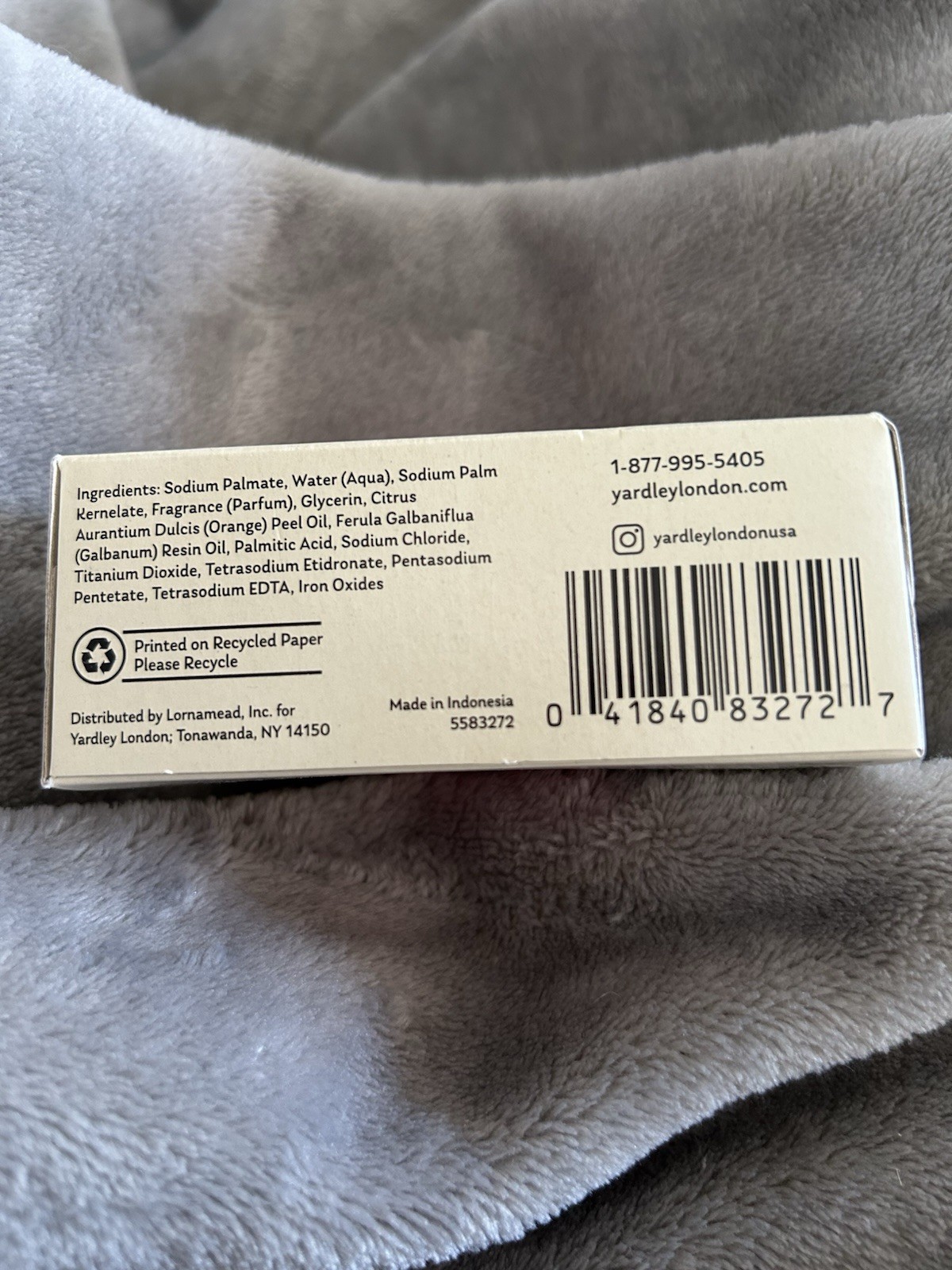 Lot Of 6 Yardley London Strawberry Cream Limited Edition Bath Bar, 4oz