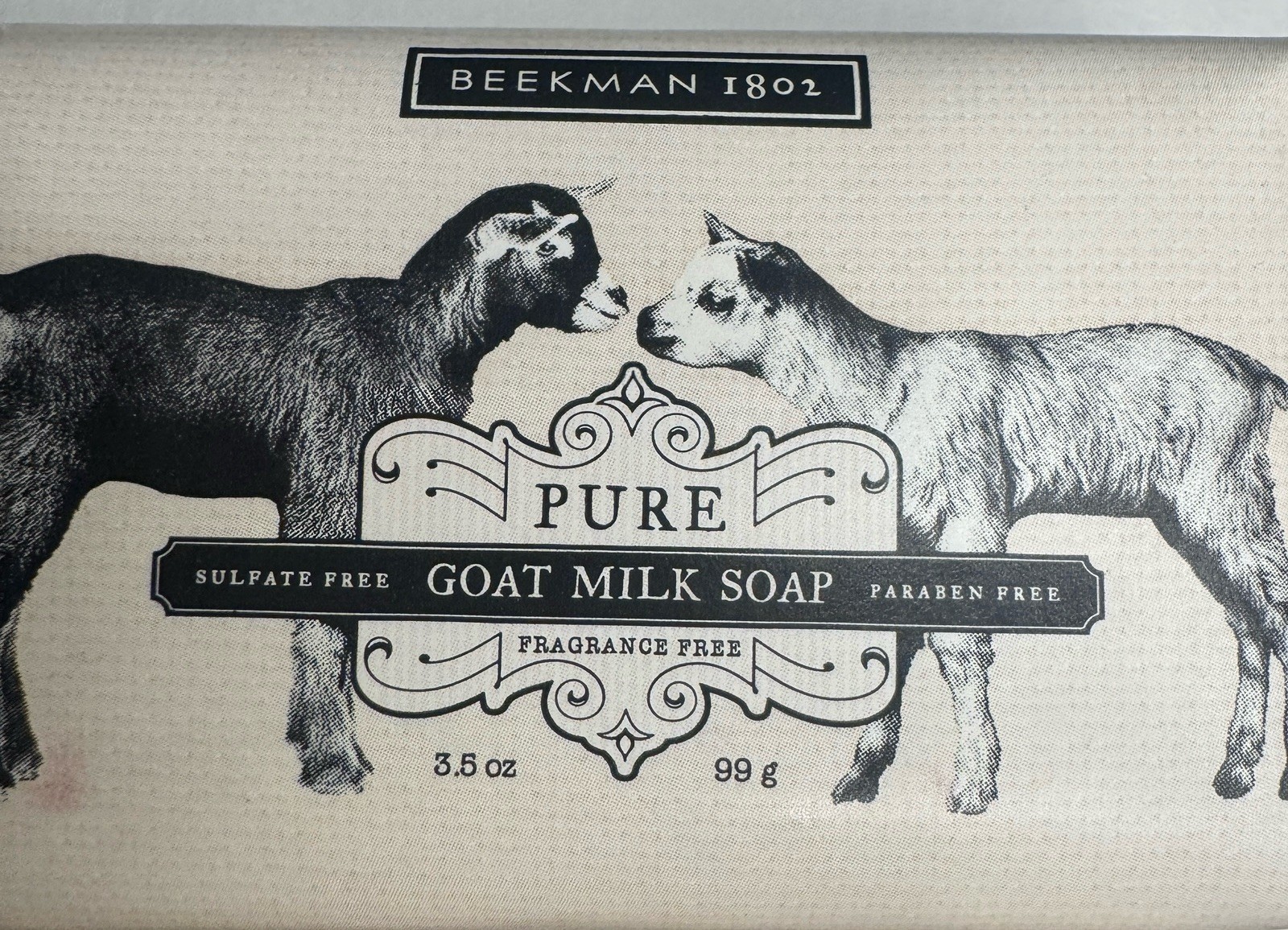 Beekman 1802 Goat Milk 3 Bars Soap VANILLA ABSOLUTE, FIG LEAF, FRAGRANCE FREE