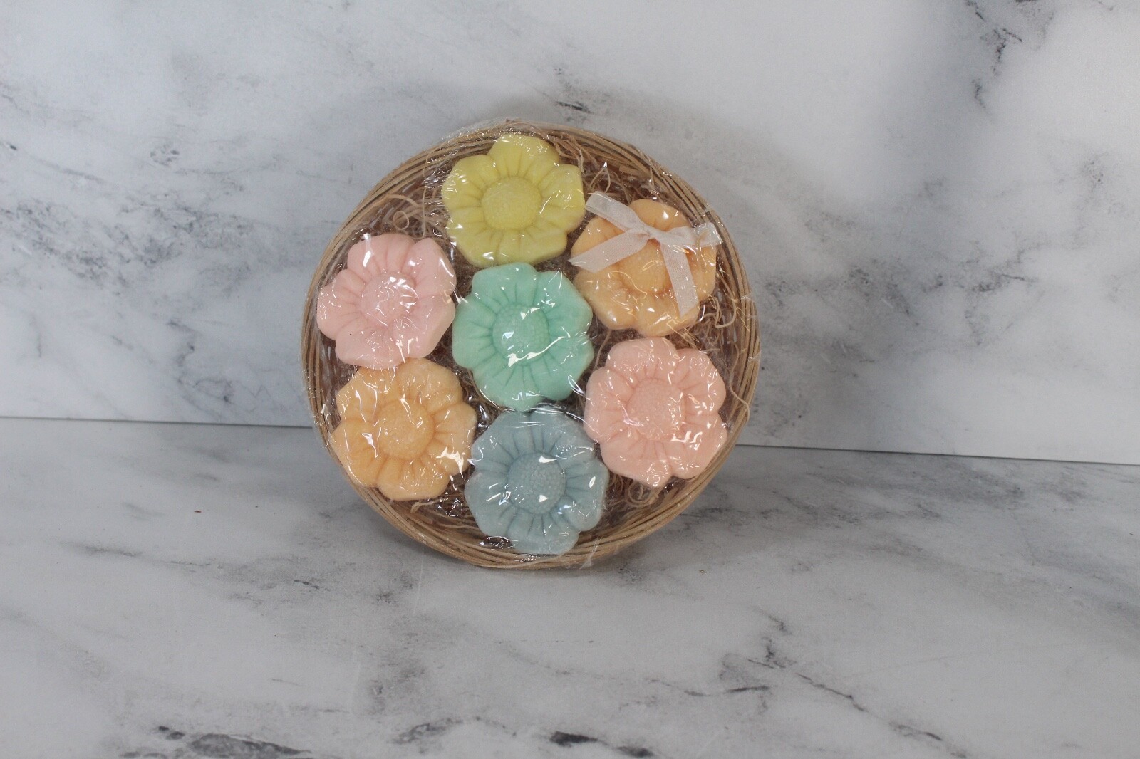 Vintage Delagar Flower Basket Perfumed Guest Soaps