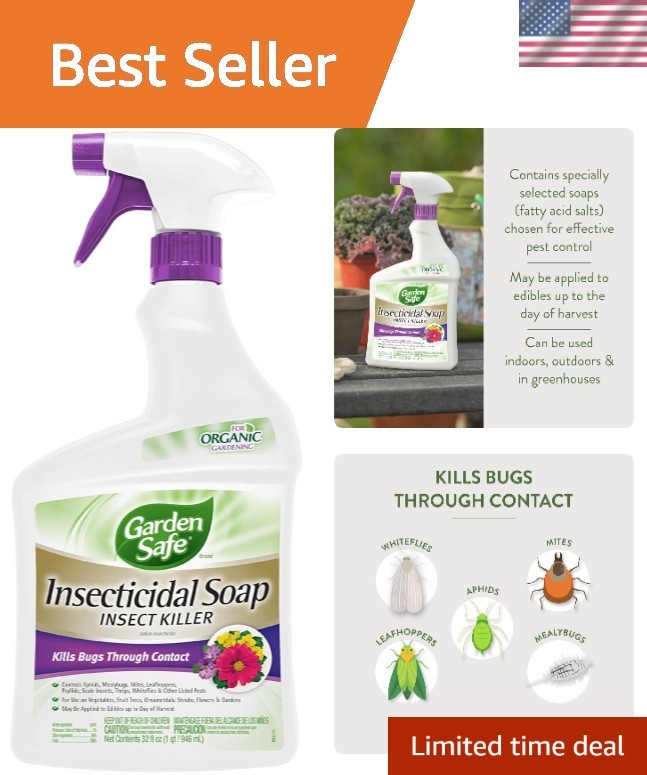 Environmentally Friendly 32 fl oz Insecticidal Soap for Indoor/Outdoor Gardens