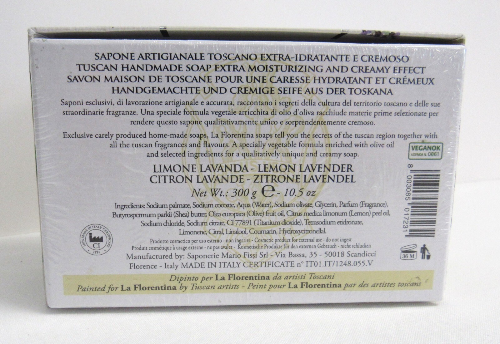 La Florentina Lemon Lavender Sculpted Bath Soap Italy 10.5 oz – NIB Sealed