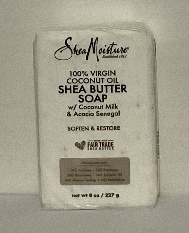 Shea Moisture 100% Virgin Coconut Oil Coconut Milk & Acacia Senegal 8oz Bar Soap