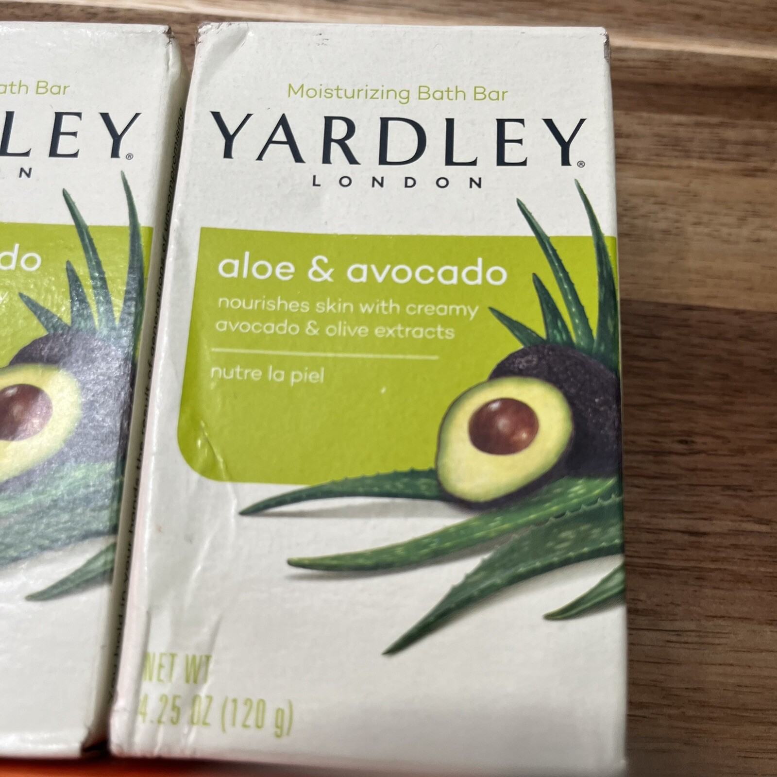 3 Bars Yardley Bar Soap 1 Orange Spice 2 Aloe & Avocado 4.25 Oz Each