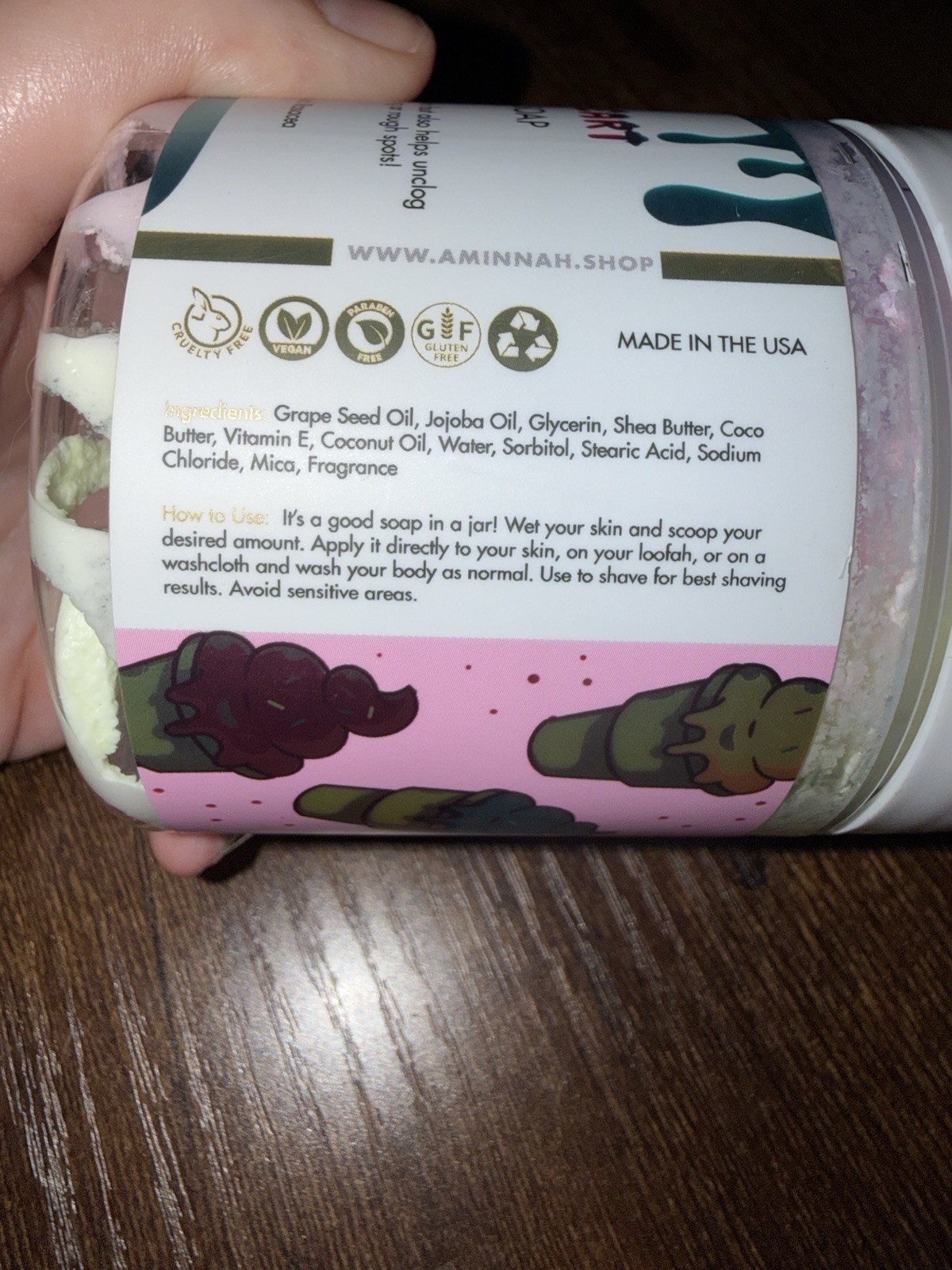 Aminnah You Melt My Heart Whipped Foaming Soap & Mint To Be Lip Scrub Bundle