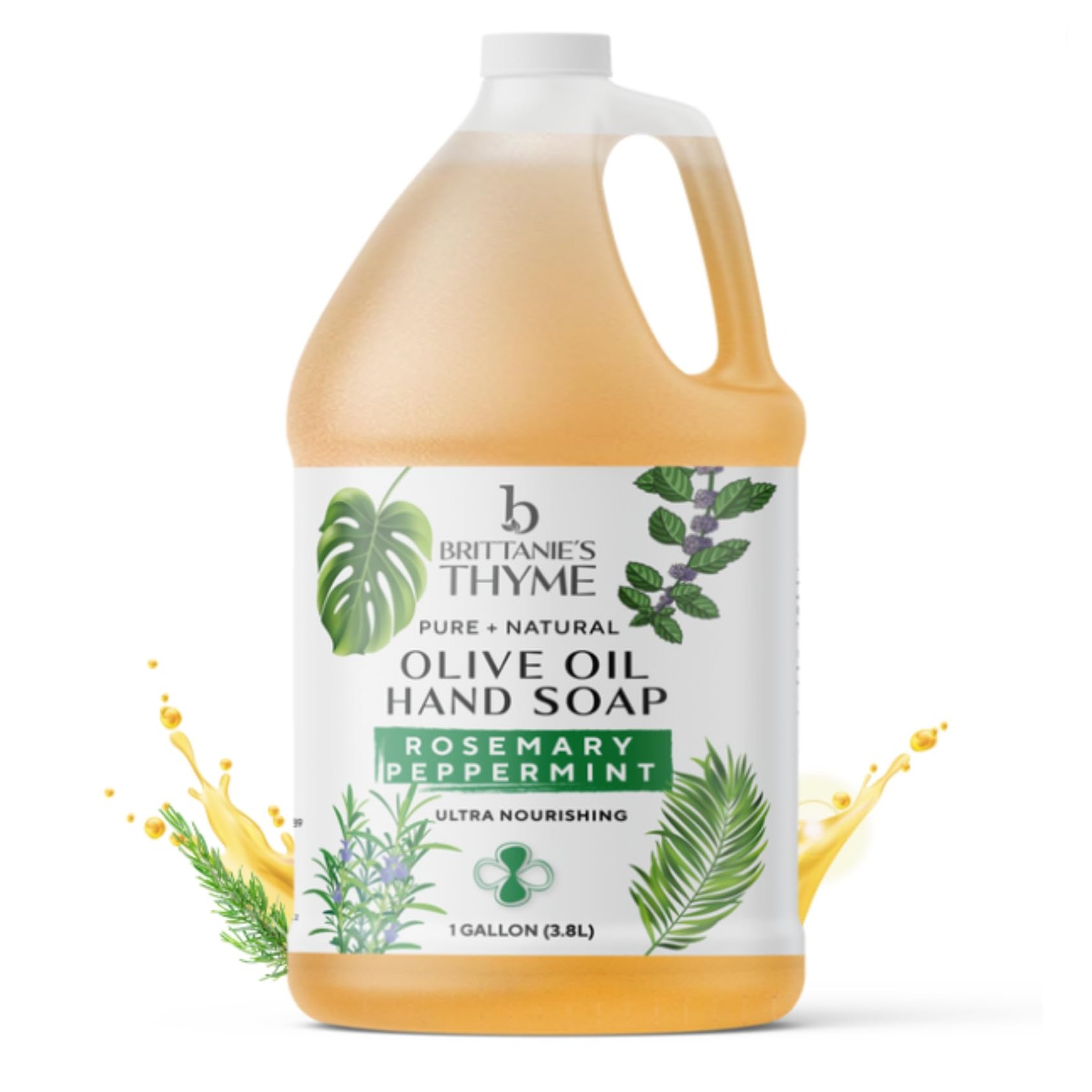 Brittanie’s Organic Castile Soap Refill Rosemary Peppermint 1 Gallon