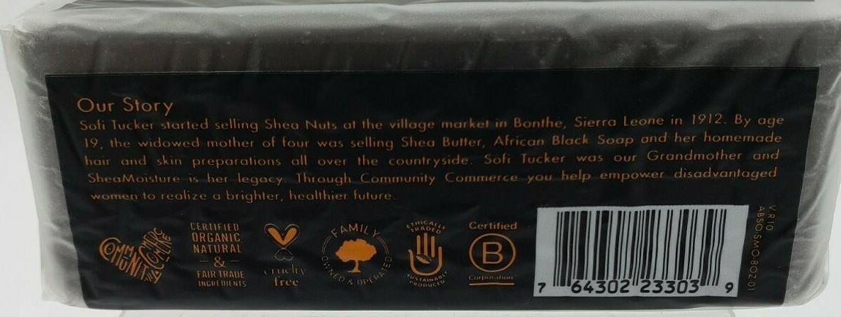Bar Soap Shea Moisture African Black Bath Bar for Severely Dry Skin and Eczema