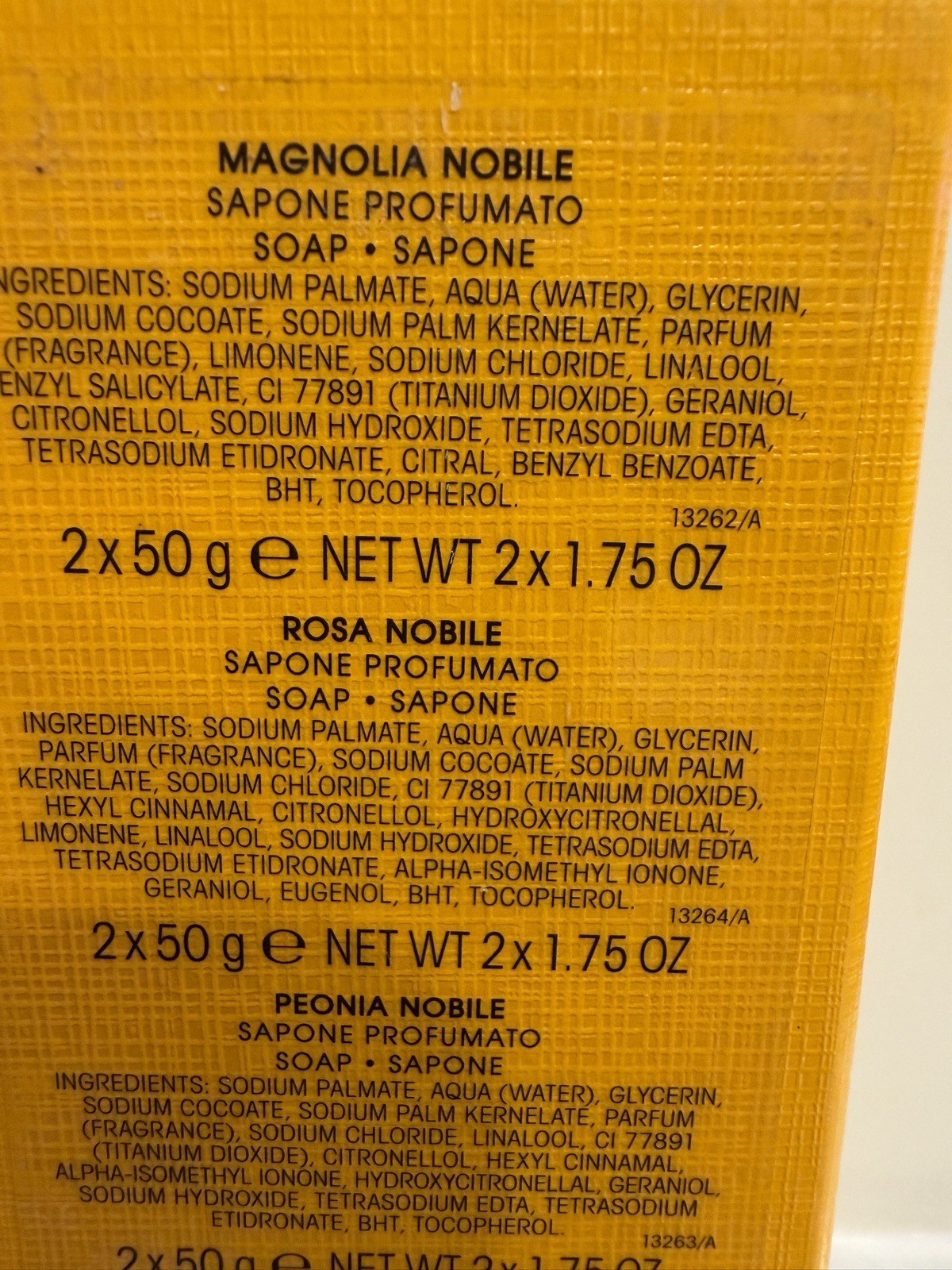 Rare Acqua di Parma 5 Pcs Le Nobili Soap Collection 2x 50g/ 1.7 oz