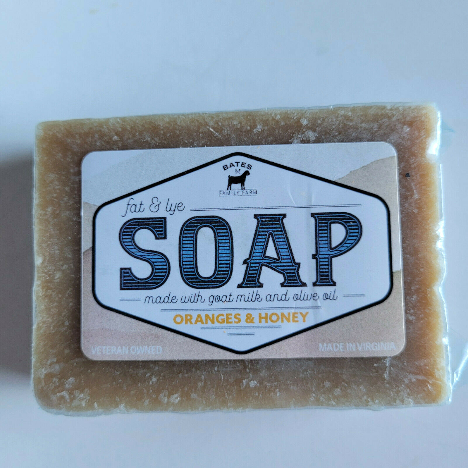 Bates Family Farm Oranges and Honey Fat and Lye Soap Goat Milk Olive Oil Natural
