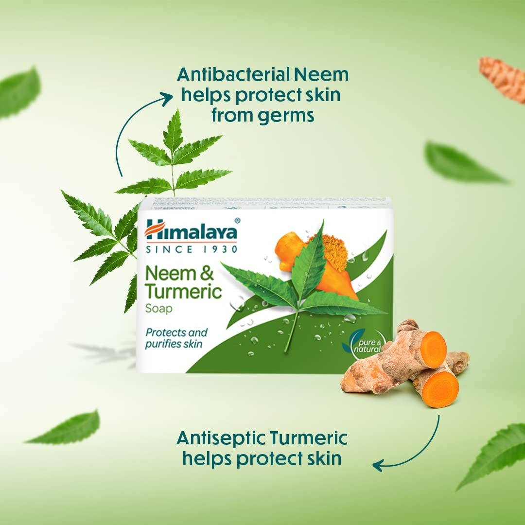 Himalaya Herbals Neem Turmeric Bath Soap 125g Pack of 4 Value Pack