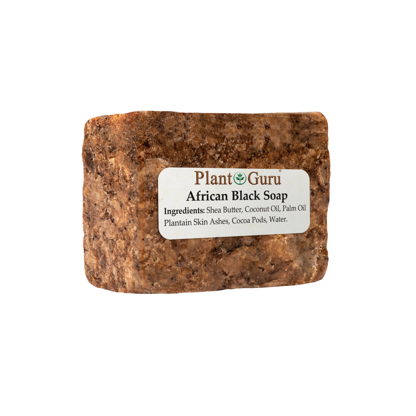Raw African Black Soap Bar 1 lb. 100% Pure Natural Organic Ghana Body Face Wash