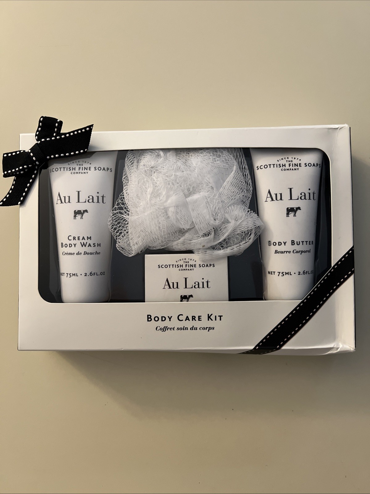 Au Lait Scottish Fine Soaps Mini Pamper Kit Body Wash Soap Body Butter ~ NEW