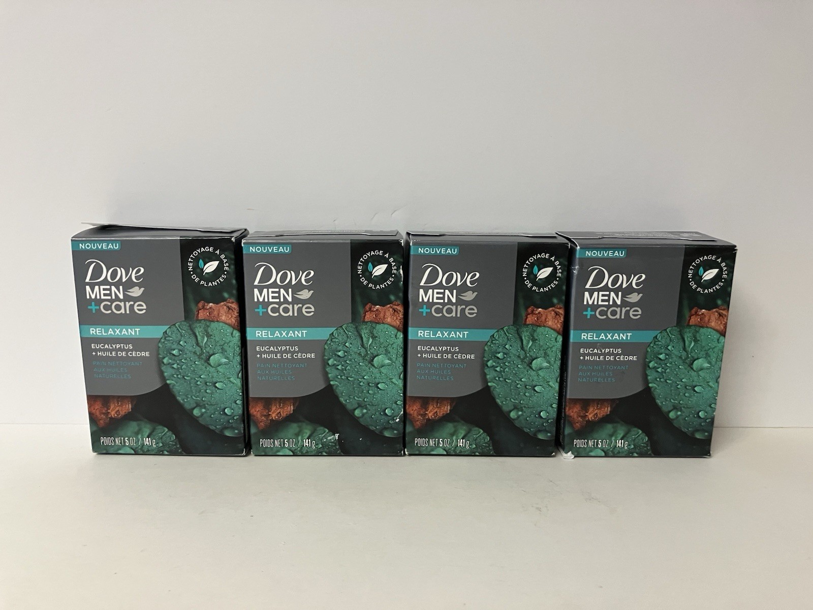 4pk Dove Men Care Relax Cleansing Bar Eucalyptus + Cedar Oil 5oz Each NEW