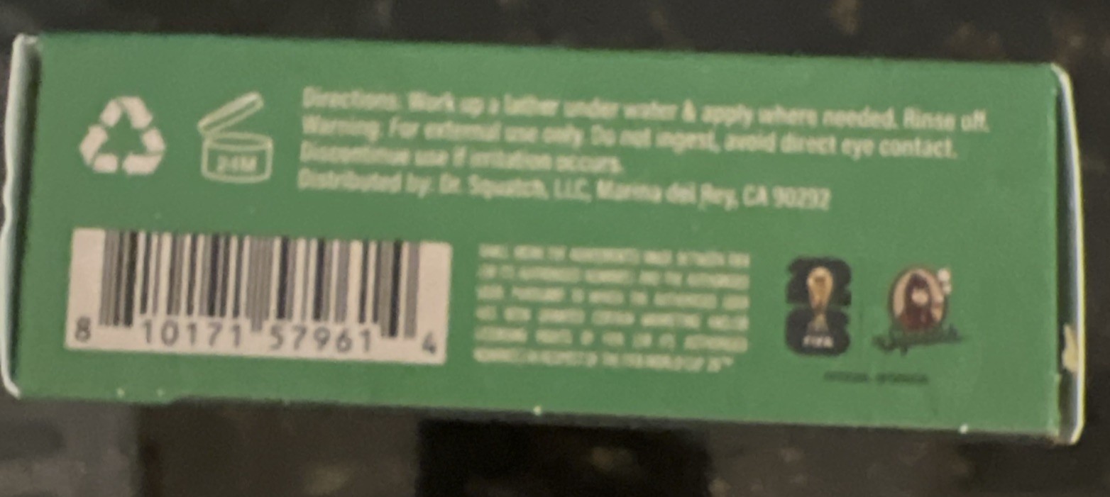 Five Dr. Squatch Golden Glory FIFA Limited Edition Mens Soap Bars – Discontinued