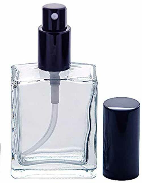 Glass Spray/Atomizer Refillable Perfume Bottle 1 or 2 oz. Empty Flat 30 or 60 ml