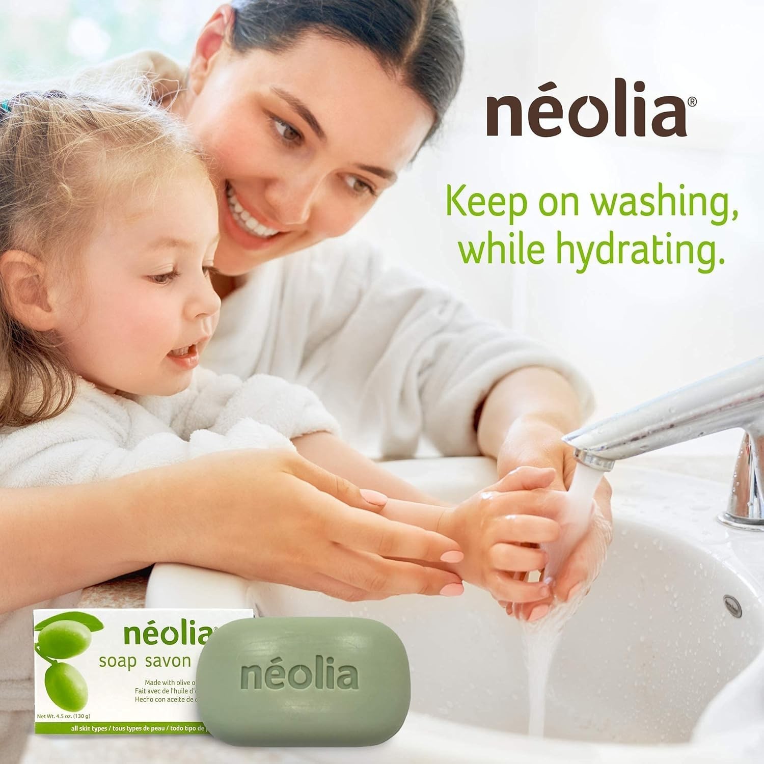 Neolia Olive Oil Soap Bar 8-Pack: Natural Moisturizing Cleanser with Aloe Vera