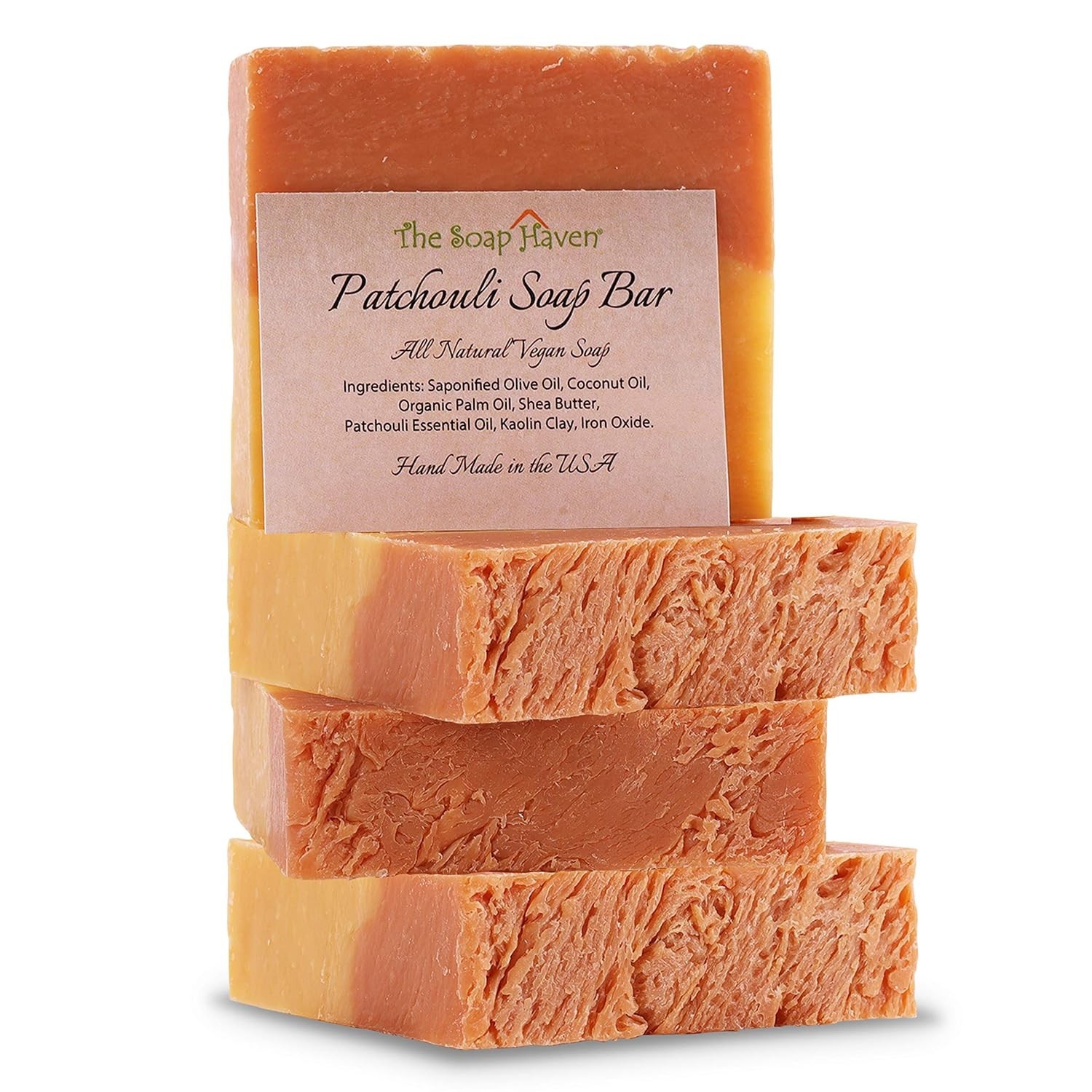 Patchouli Soap Bar Set – 4 Large 4.5oz Organic Bars for Luxurious Cleansing