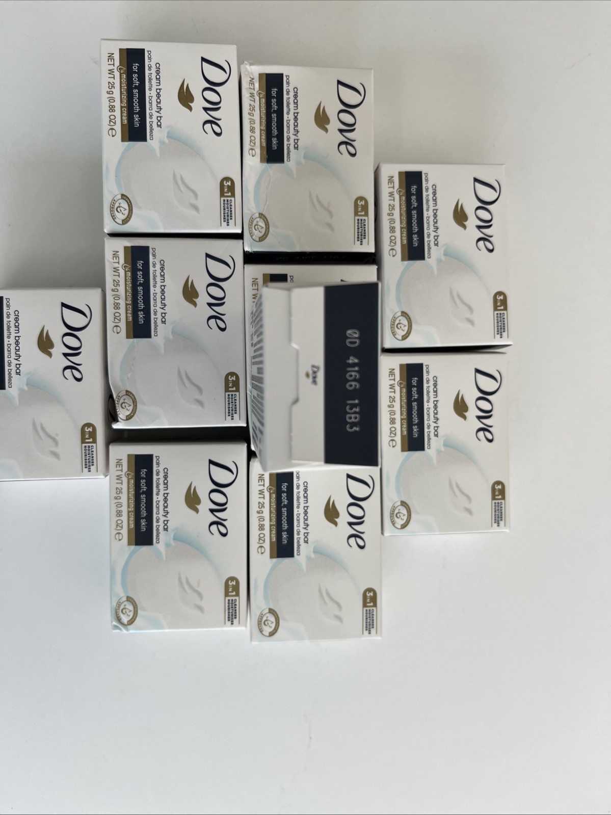 (20 Pack) Dove Cream Beauty Bar Travel Size Soap .88oz Soft Smooth Skin