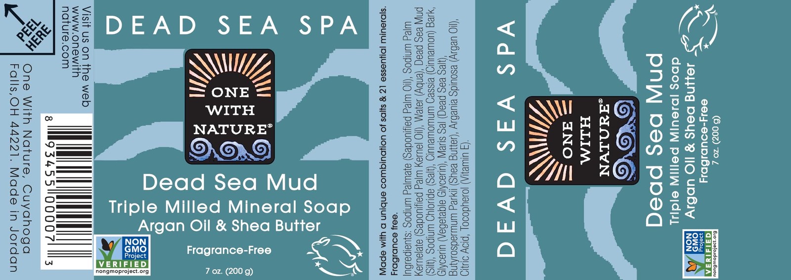 One With Nature Dead Sea Mud Soap 4oz 3-Pack – 4 Ounce (Pack of 3),