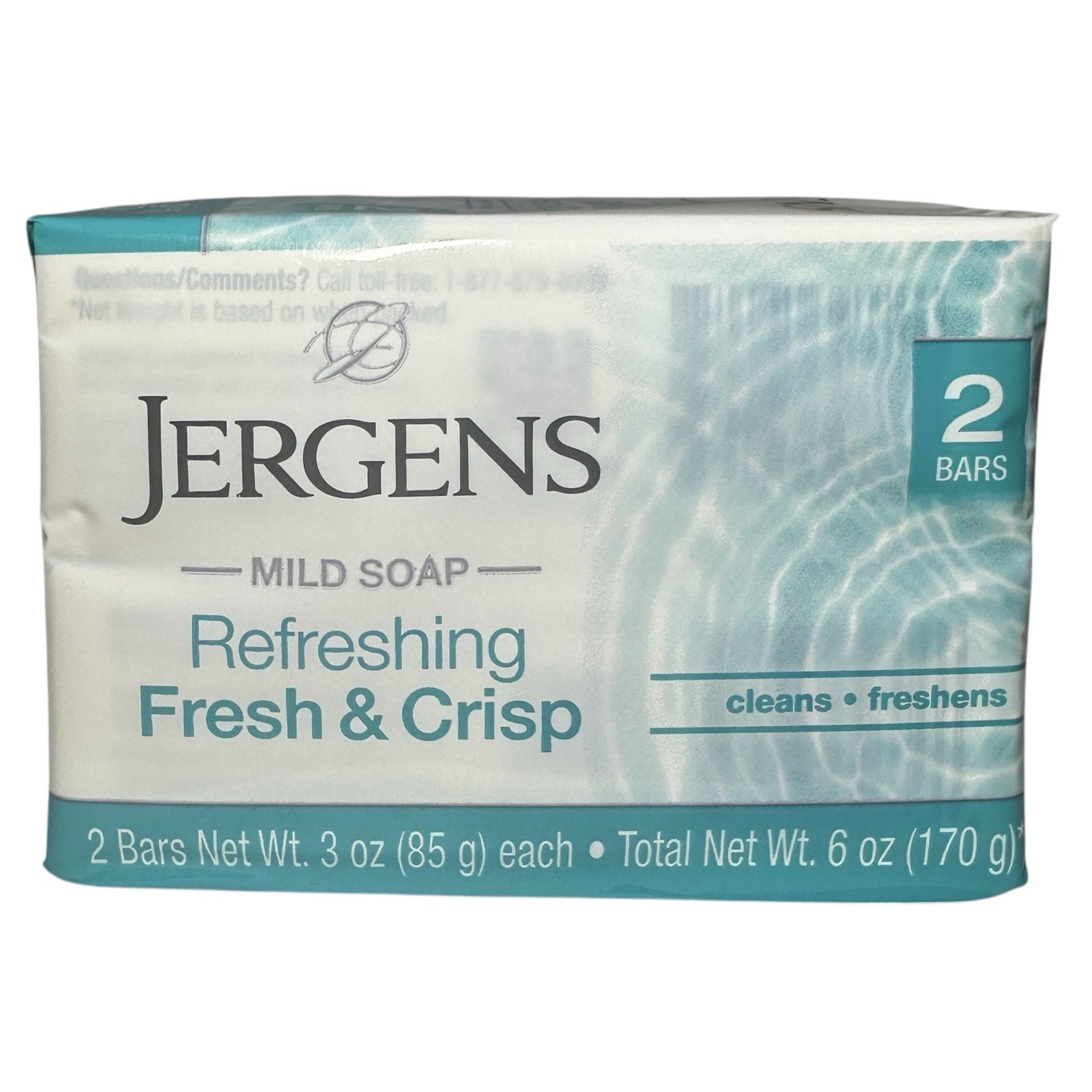 Jergen’s Mild Soap Refreshing Fresh & Crisp 2-pack 3 oz (Each) NEW