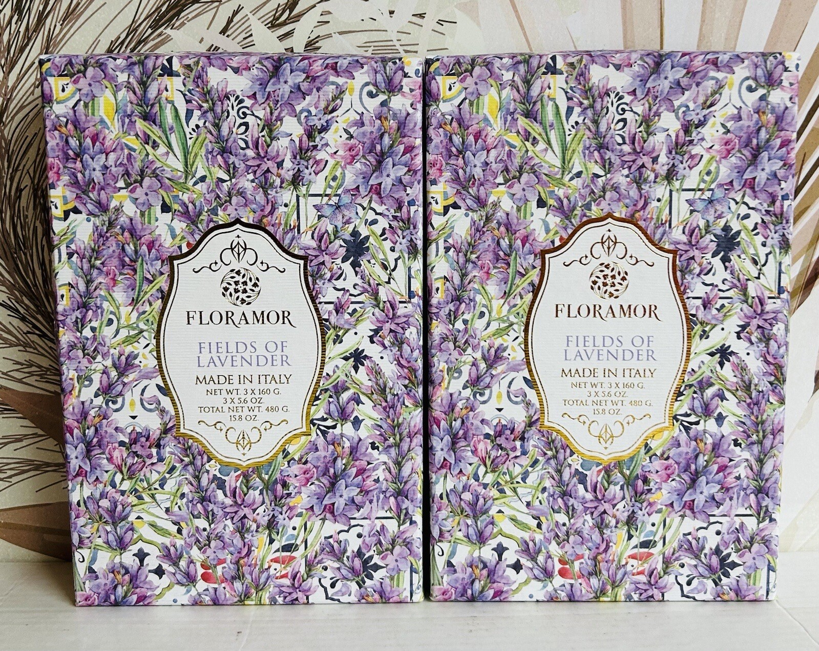 2-Pack Floramor ~ Fields of Lavender 6 Bars 5.6 oz Each