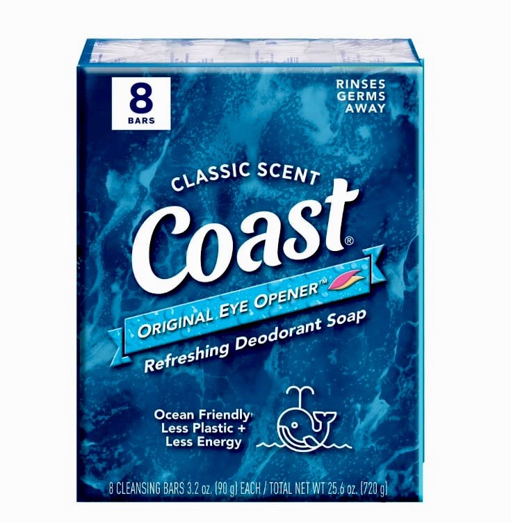 Refreshing Deodorant Bar Soap, for All Skin Types, Classic Scent, 3.2 oz, 8 Bars