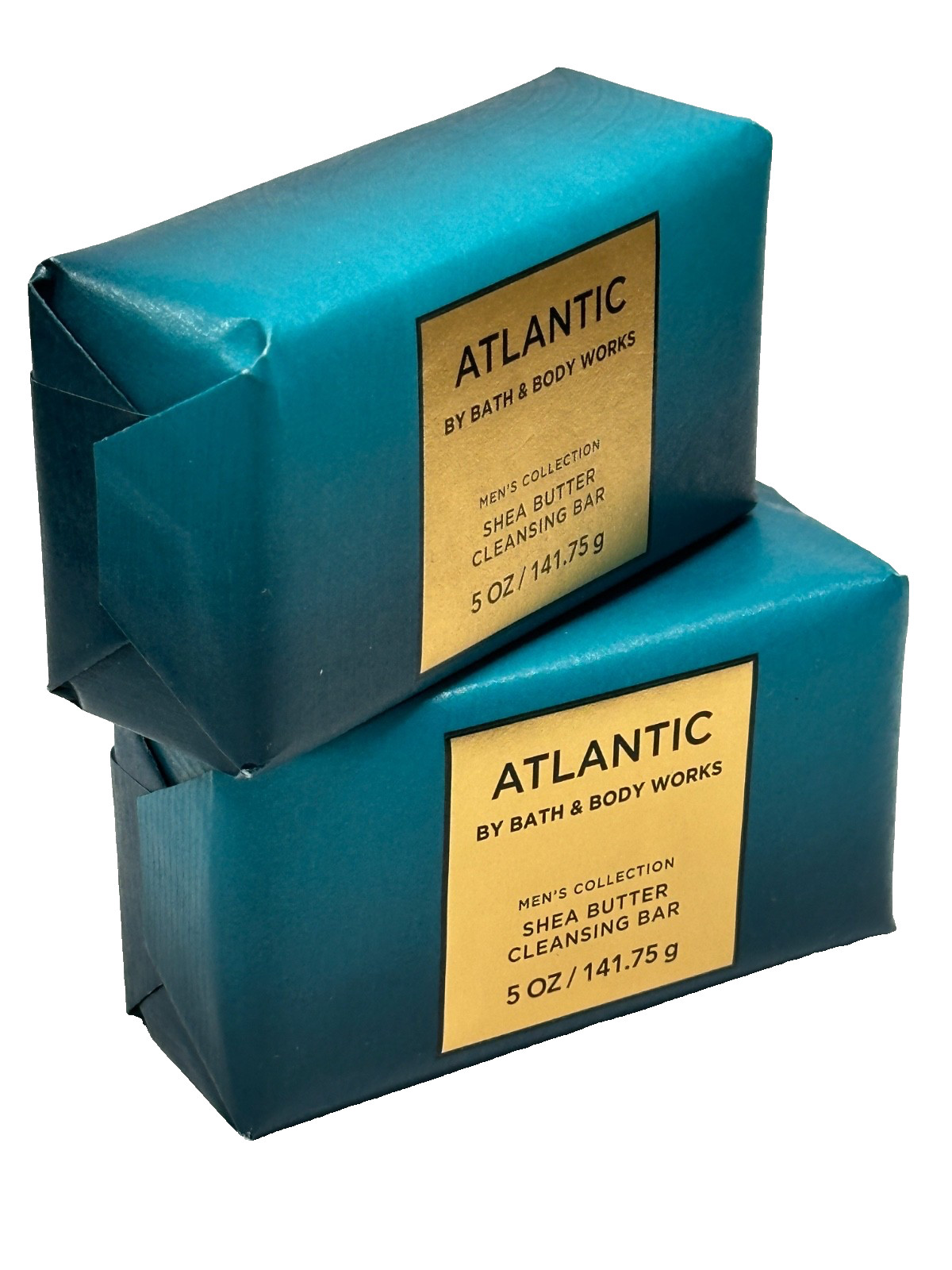 2 BATH & BODY WORKS ATLANTIC MEN’S SCENTED CLEANSING BODY BAR SOAP 4.2 OZ NEW
