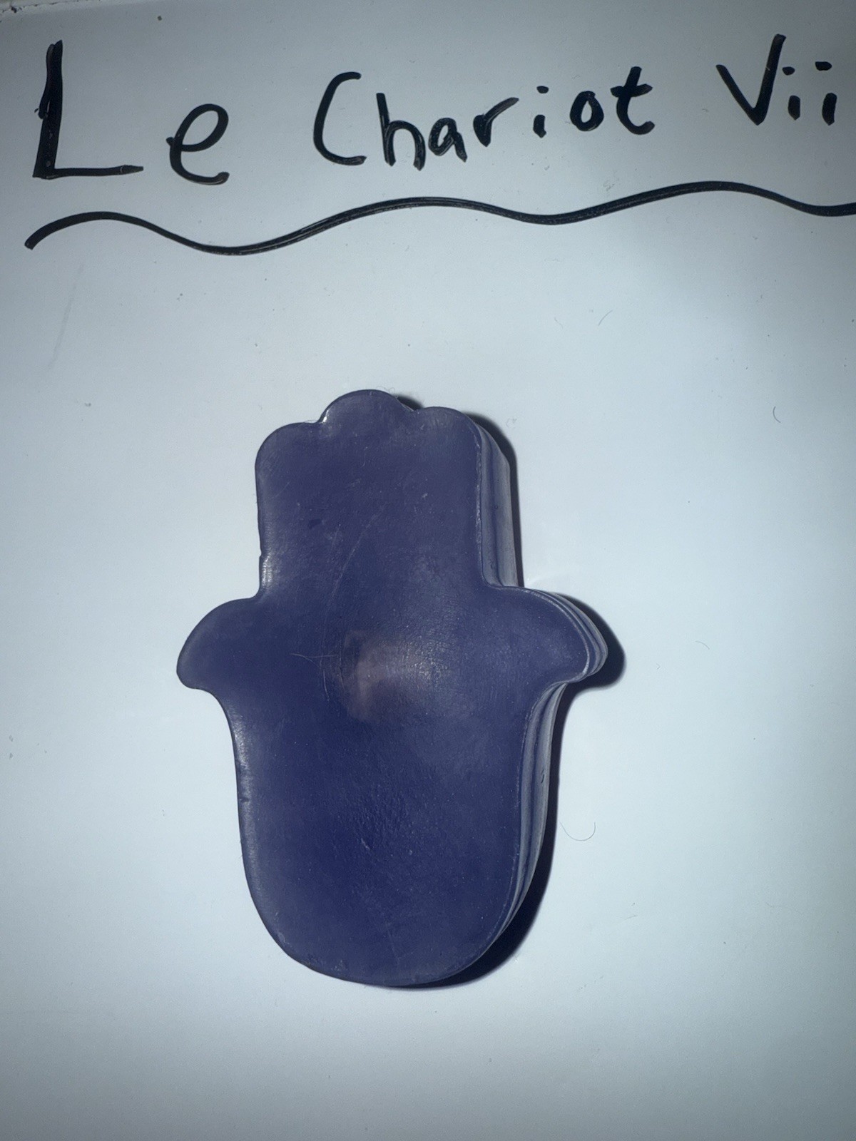 Hamsa Hand Crystal Soap W/ Amethyst Crystal Inside – Vanilla Scented (Purple) 2