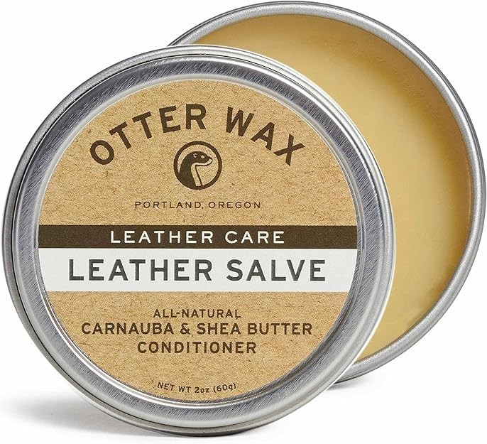 Otter Wax Leather Salve | 2 oz | All-Natural Leather Conditioner for Boots, Shoe