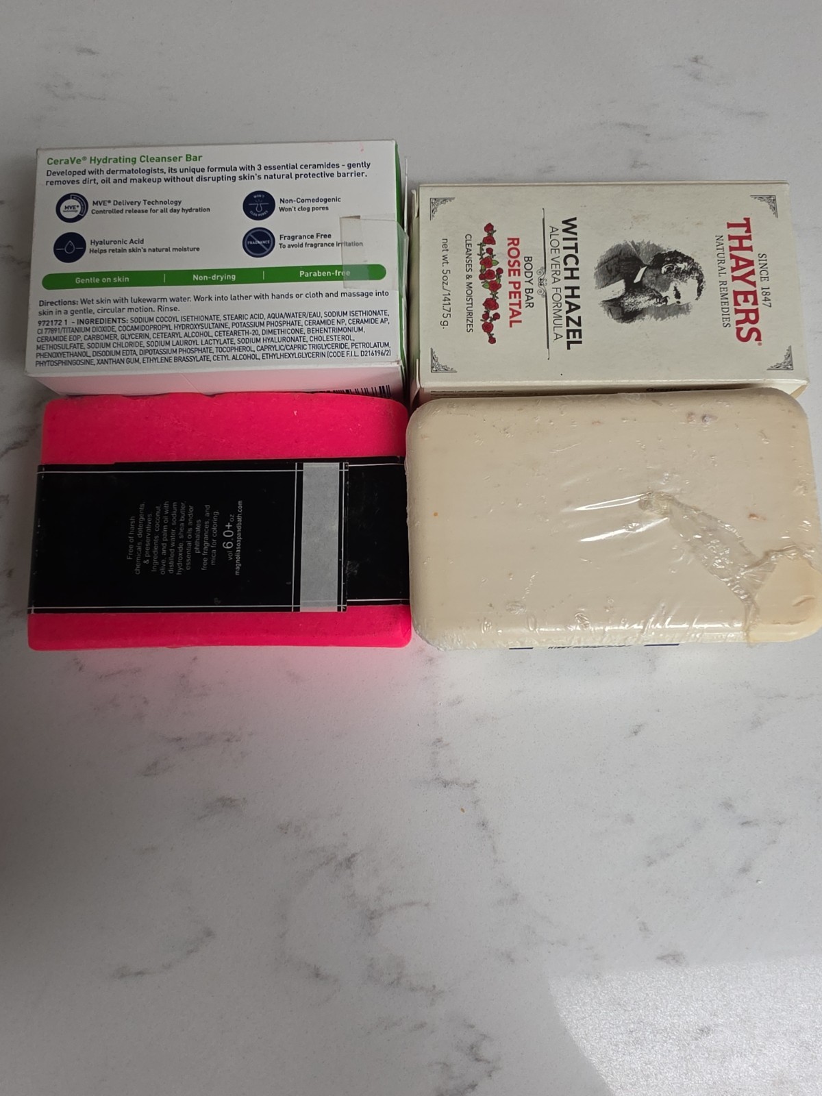 THAYERS CeraVe Magnolia Trader Joes Bar Soaps NIP
