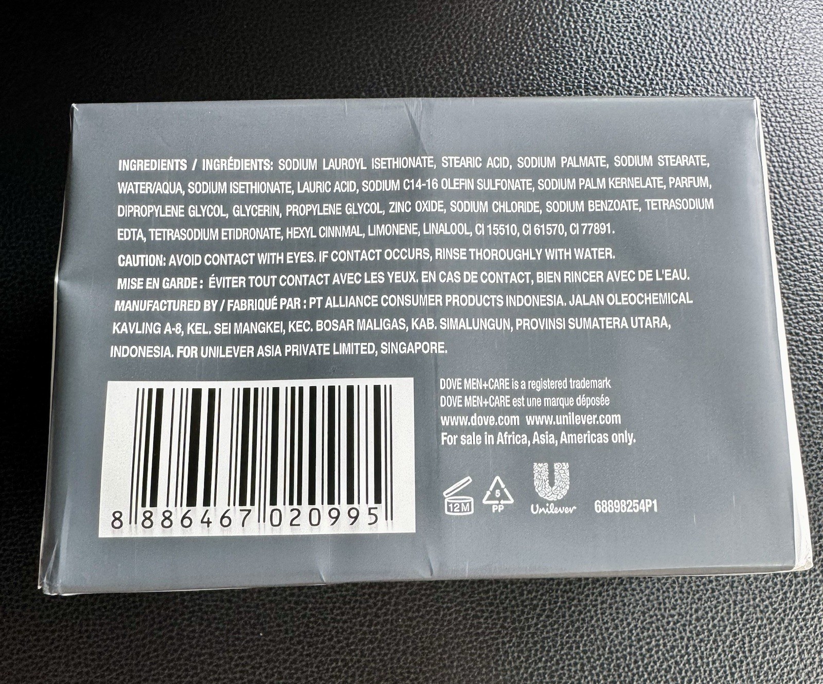 4 Bars Pack Dove Men+ Care Body+Face Bar Soap, Extra Fresh Invigorating Formula