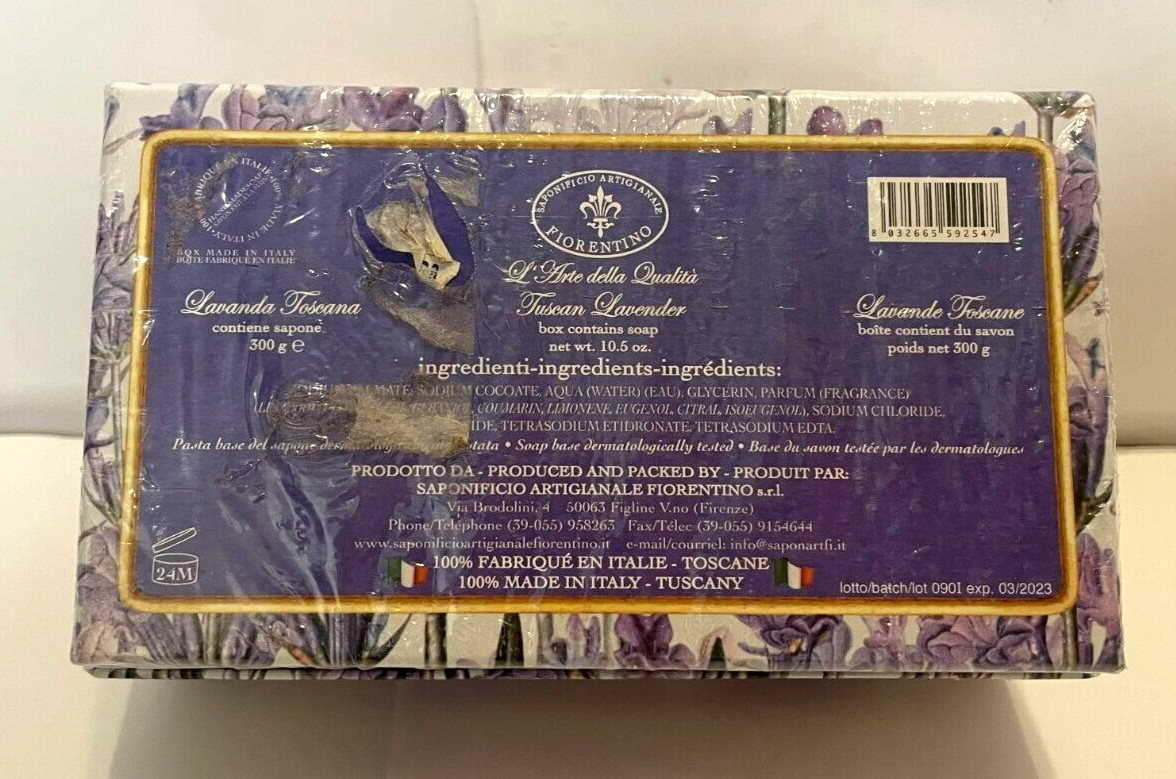 Tuscan Italian Lavender Soap With Box 10.5 oz New With Tags Please Read
