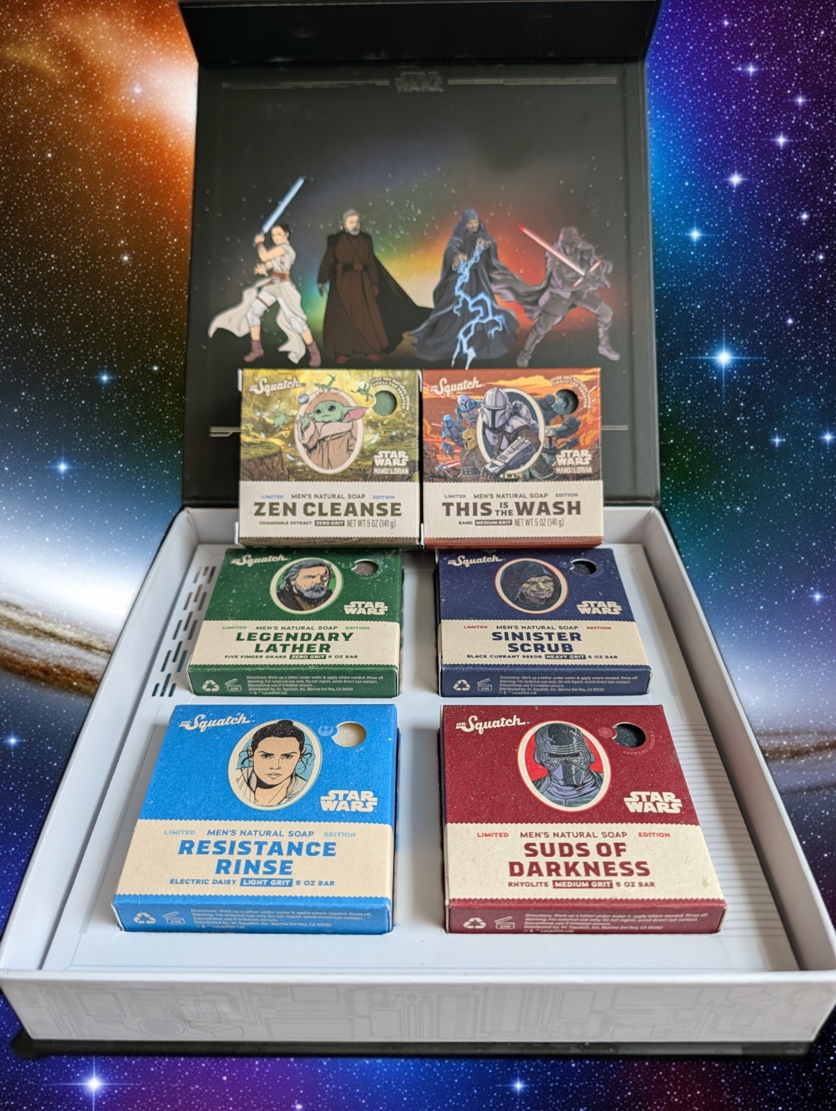 Dr Squatch Star Wars Limited Edition Collectors Box 4 Soap + 2 Mandalorian Soaps