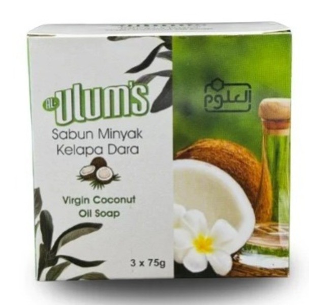 Virgin Coconut Oil Soap 75g x3 Natural Herbal Moisturizing Soap Face Body No SLS
