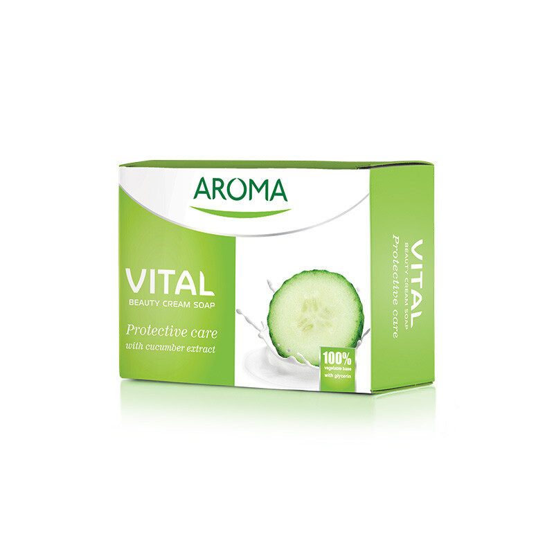 Aroma Vital / Cucumber Protective Beauty Cream Soap 100g / 6 pack