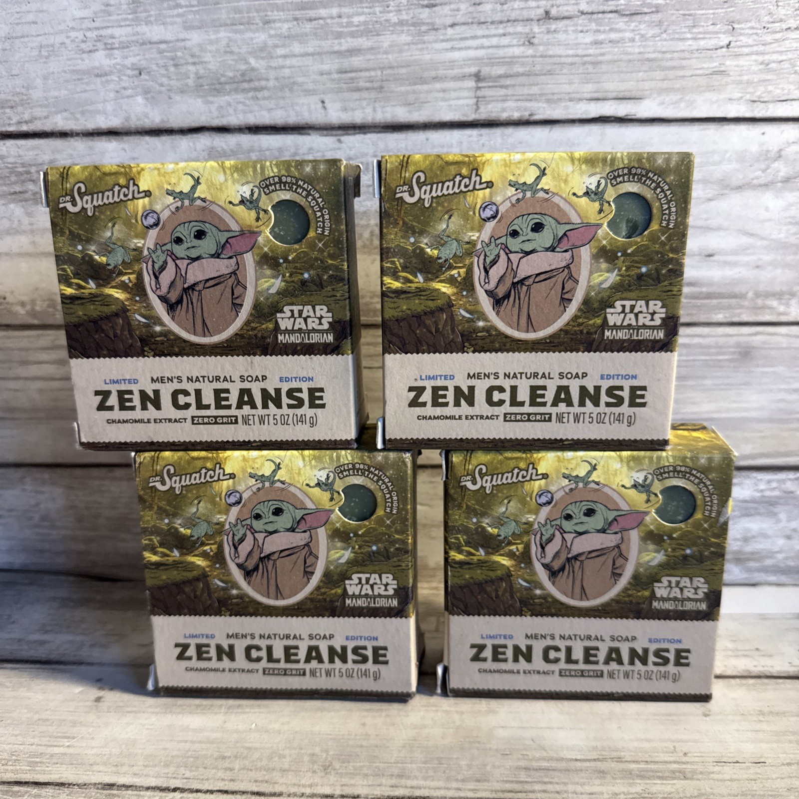 Lot Of 4 Dr. Squatch Limited Edition Zen Cleanse Star Wars Men’s Natural Soap