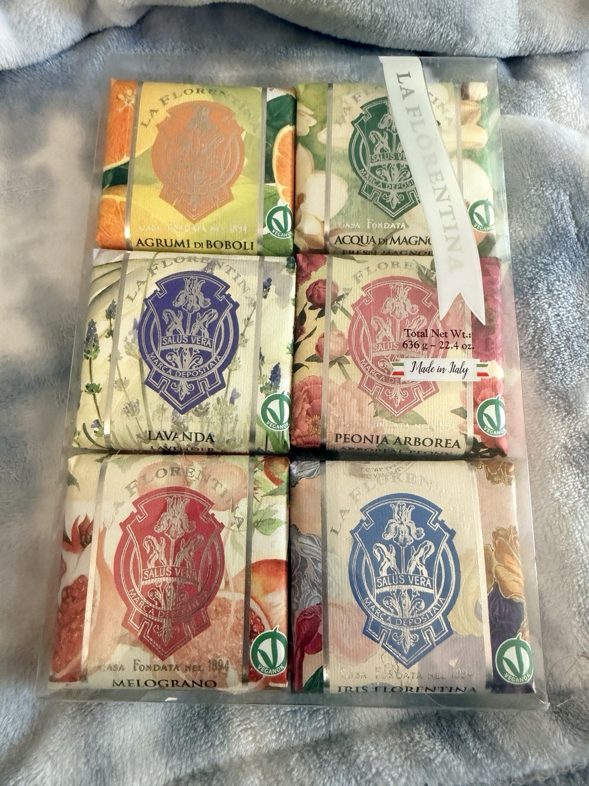 La Florentina ~ Magnolia, Iris, Pomegranate, Citrus, Lavender Peony Bar Soap Set
