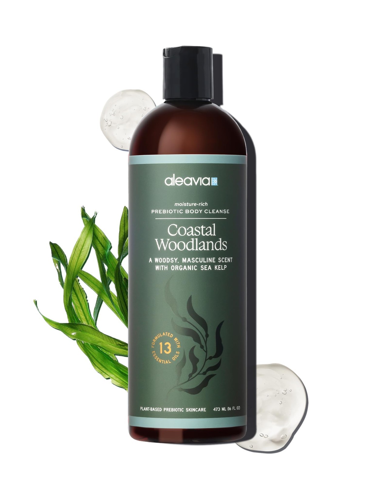 Aleavia Coastal Woodlands Mens Body Cleanse – Organic & 16 Fl Oz (Pack of 1)