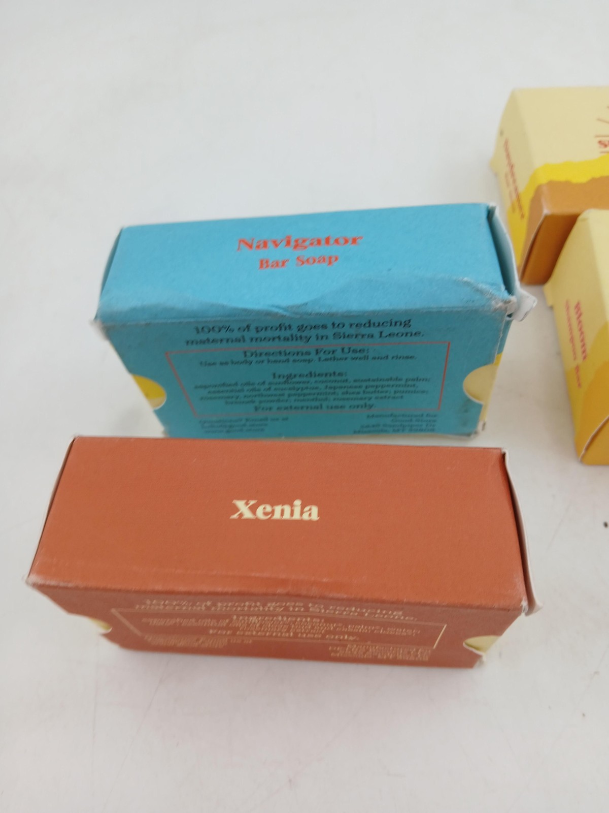 Sun Basin Soap Bar & Shampoo 4pc Set Navigator Daydreamer Xenia Bloom Yellow