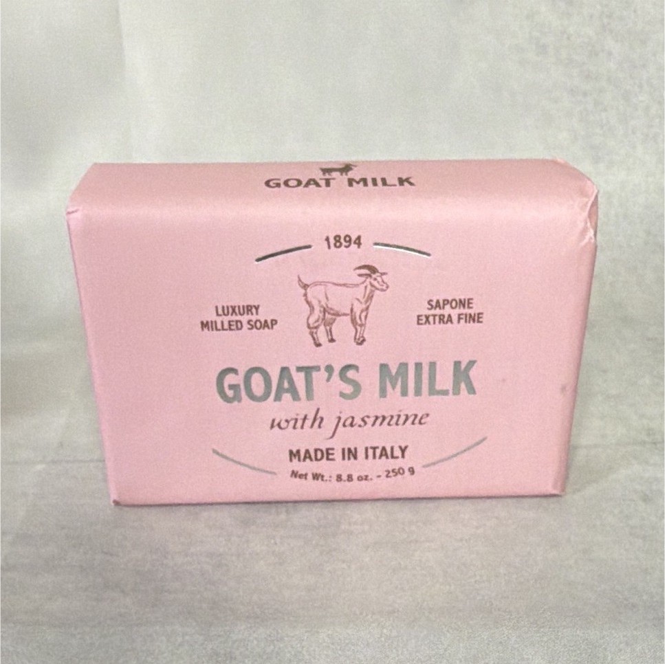 Goat Milk Jasmine Milled Bar Soap 8.8 oz for Body & Hands Made in Italy